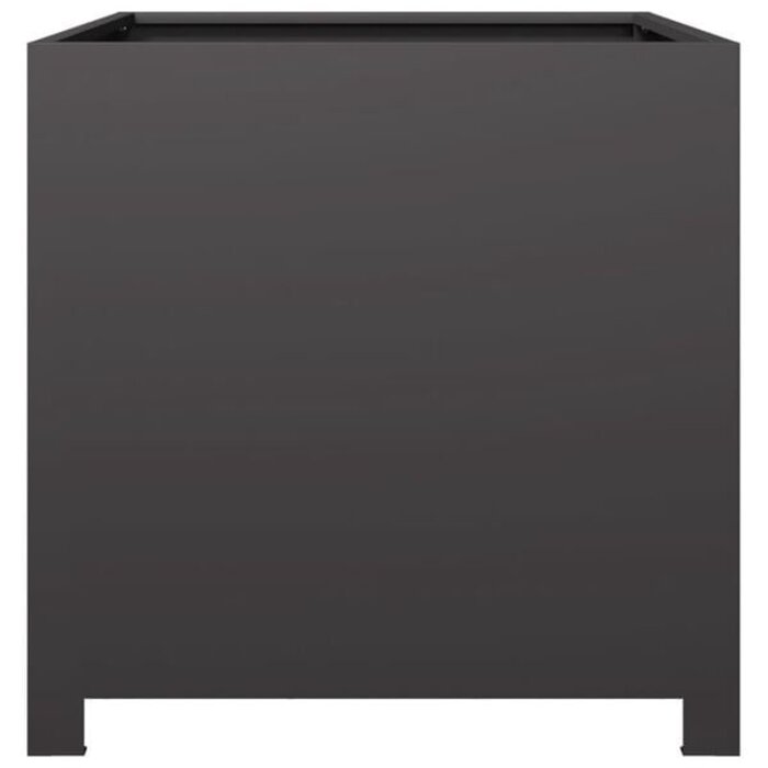 Pflanzkübel 50x50x50 cm Stahl Schwarz - 34% Rabatt
