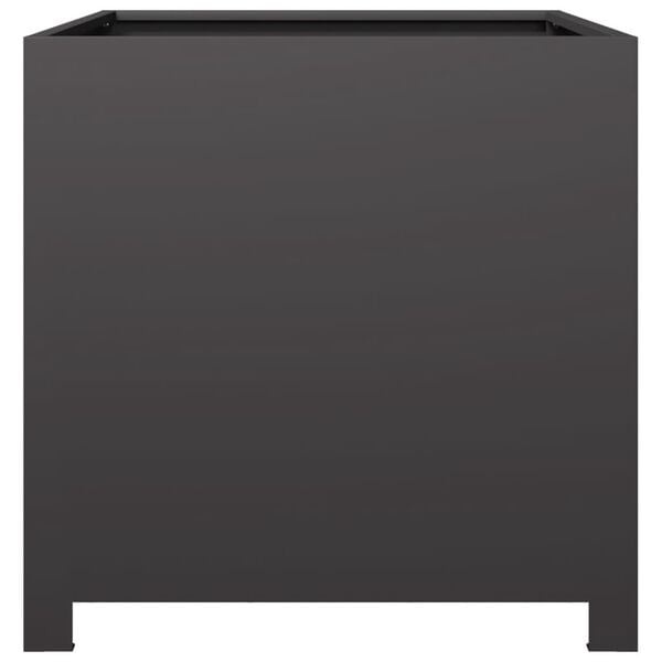 Pflanzkübel 50x50x50 cm Stahl Schwarz - 34% Rabatt