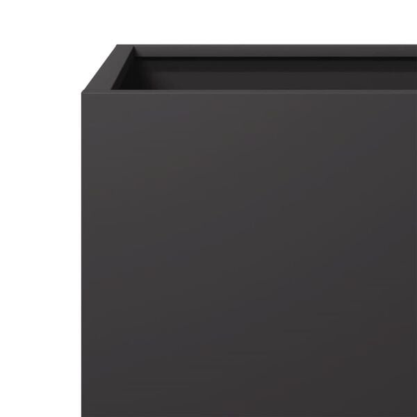 Pflanzkübel 50x50x50 cm Stahl Schwarz - 34% Rabatt