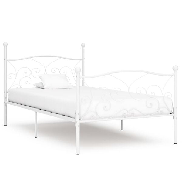 Vidaxl Metallbettgestell 90x200 cm Weiß - 34% Rabatt auf das Einzelstück