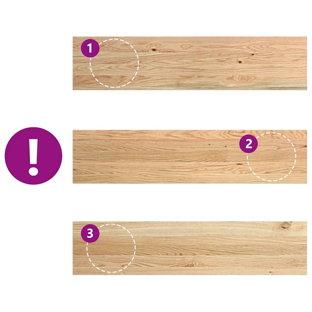2er Set Fensterbänke Eichenholz 110x30x2 cm - 34% Rabatt