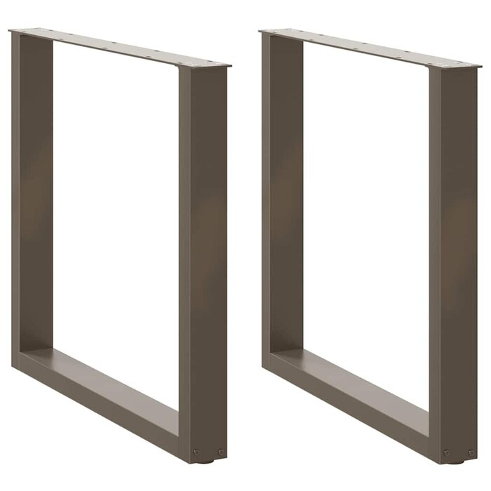 2er-Set U-förmige Tischbeine Stahl natur 80x73 cm - 34% Rabatt