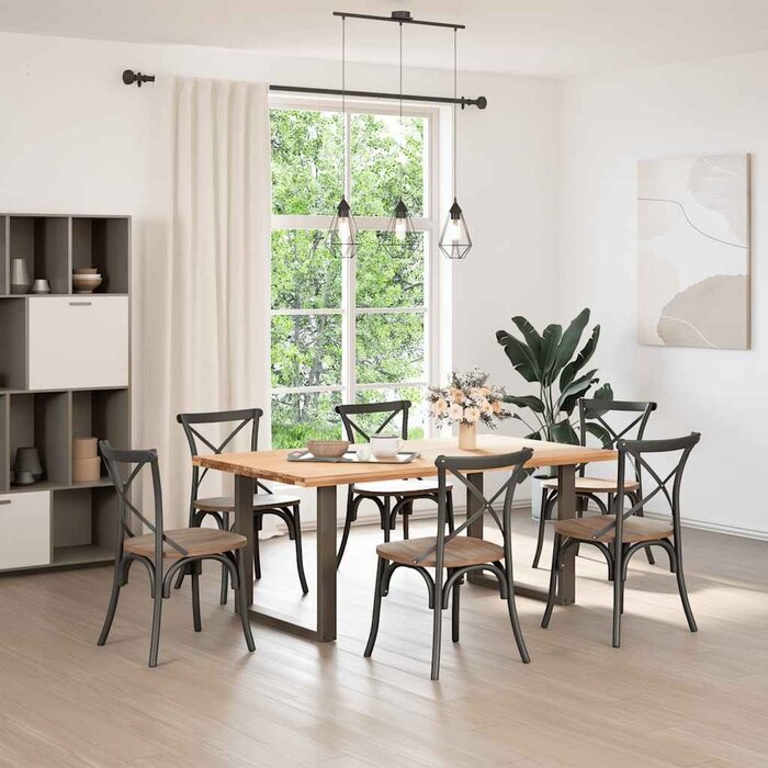 2er-Set U-förmige Tischbeine Stahl natur 80x73 cm - 34% Rabatt