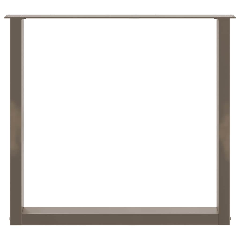2er-Set U-förmige Tischbeine Stahl natur 80x73 cm - 34% Rabatt