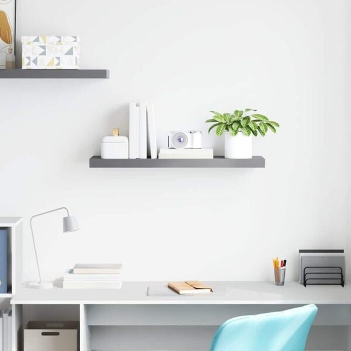 Vidaxl Schwebendes Wandregal 80x23,5 cm MDF Grau - 30% Rabatt