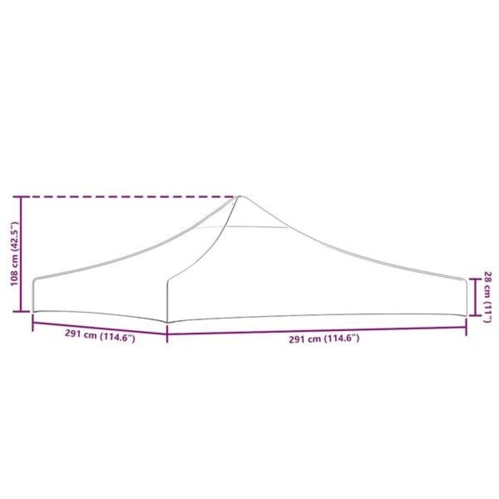Ersatzdach für Faltpavillon 3x3 m Crème - 32% Rabatt