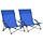 2er Strandstuhl-Set Blau, klappbar - 28% Rabatt