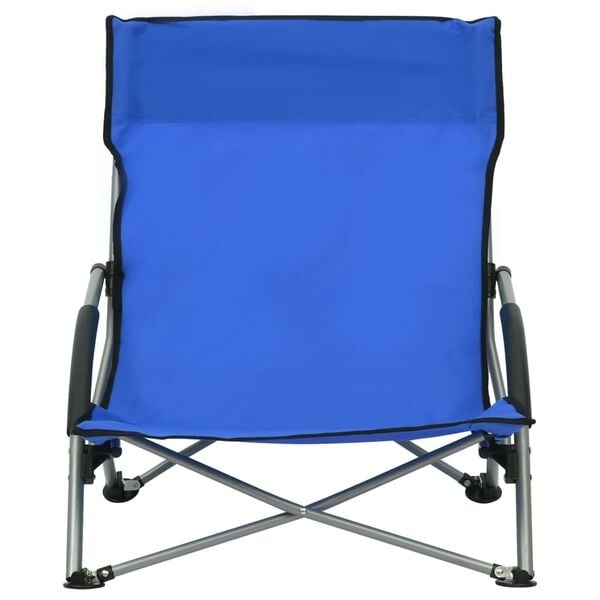 2er Strandstuhl-Set Blau, klappbar - 28% Rabatt