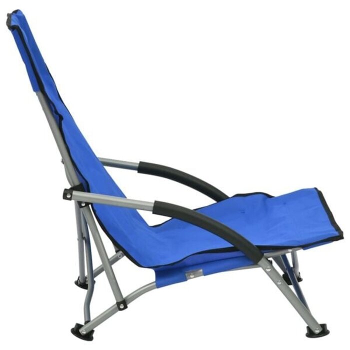 2er Strandstuhl-Set Blau, klappbar - 28% Rabatt