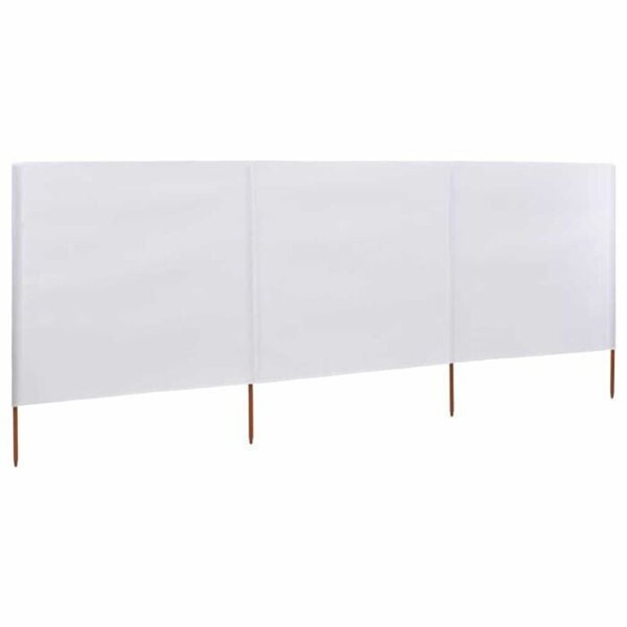Vidaxl 3-teiliger Windschutz 400x120 cm Weiß - 31% Rabatt