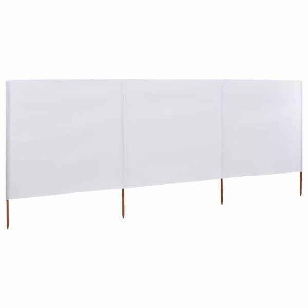 Vidaxl 3-teiliger Windschutz 400x120 cm Weiß - 31% Rabatt