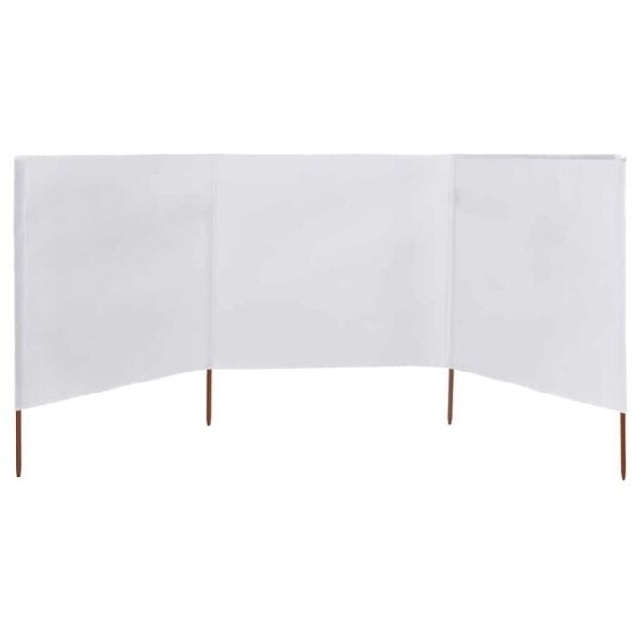 Vidaxl 3-teiliger Windschutz 400x120 cm Weiß - 31% Rabatt