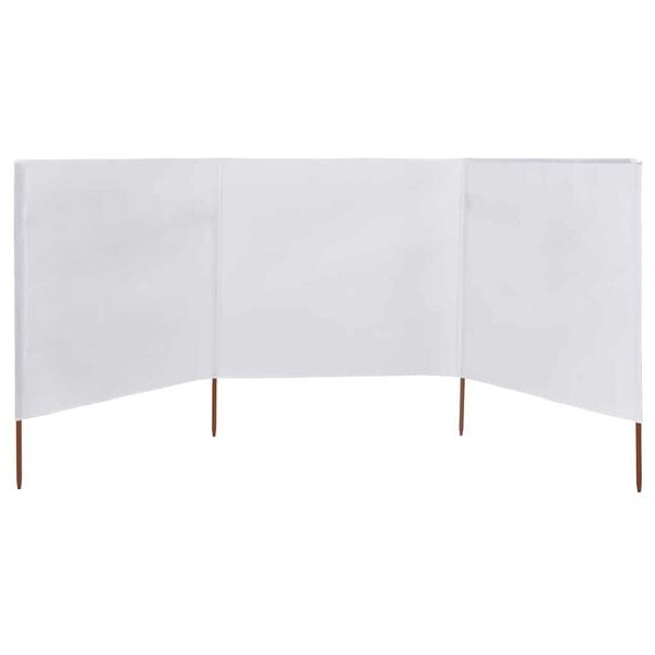 Vidaxl 3-teiliger Windschutz 400x120 cm Weiß - 31% Rabatt