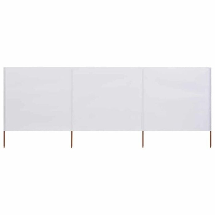 Vidaxl 3-teiliger Windschutz 400x120 cm Weiß - 31% Rabatt