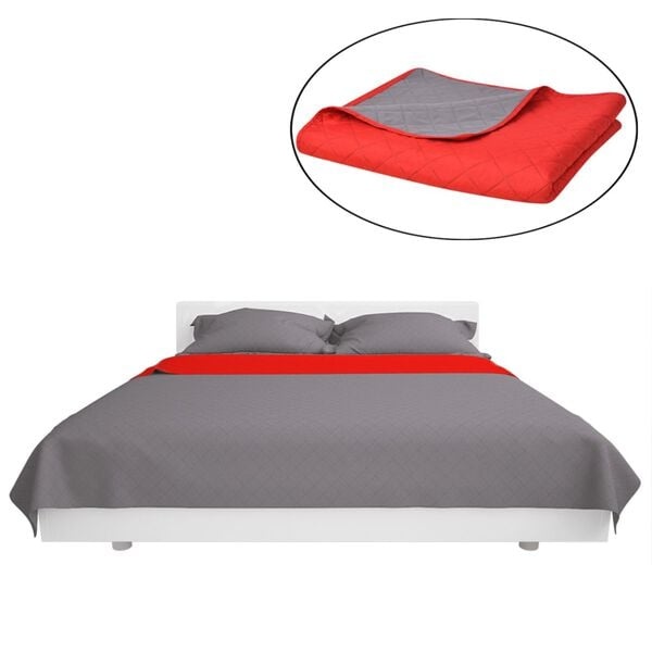 Vidaxl Wendedecke 220x240 cm Rot/Grau - 31% Rabatt