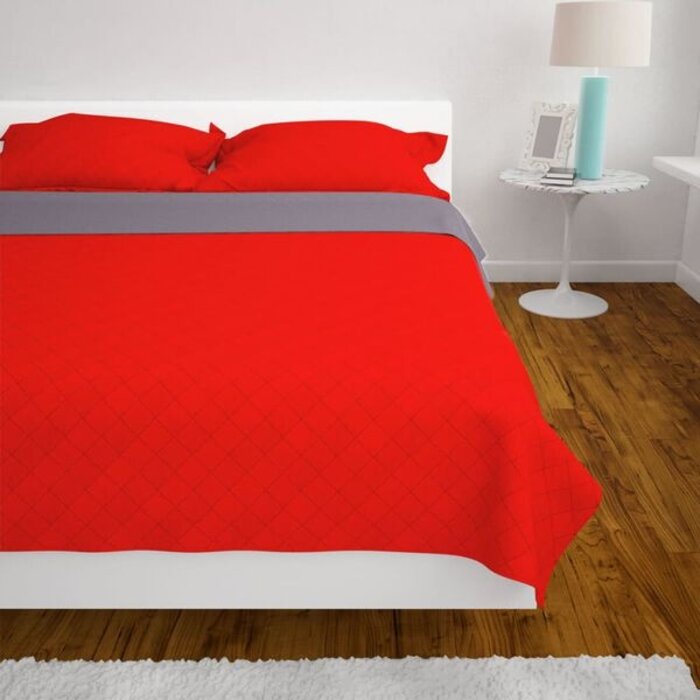 Vidaxl Wendedecke 220x240 cm Rot/Grau - 31% Rabatt
