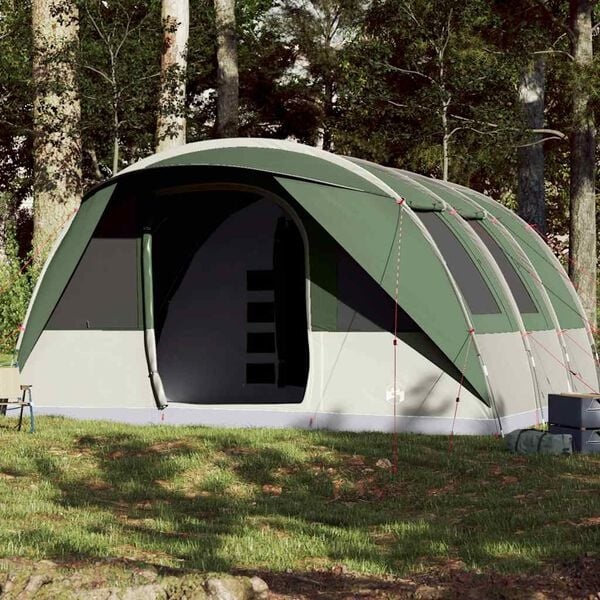 Vidaxl Großes Tunneltent für 7 Personen, wasserdicht, Grün - 35% Rabatt
