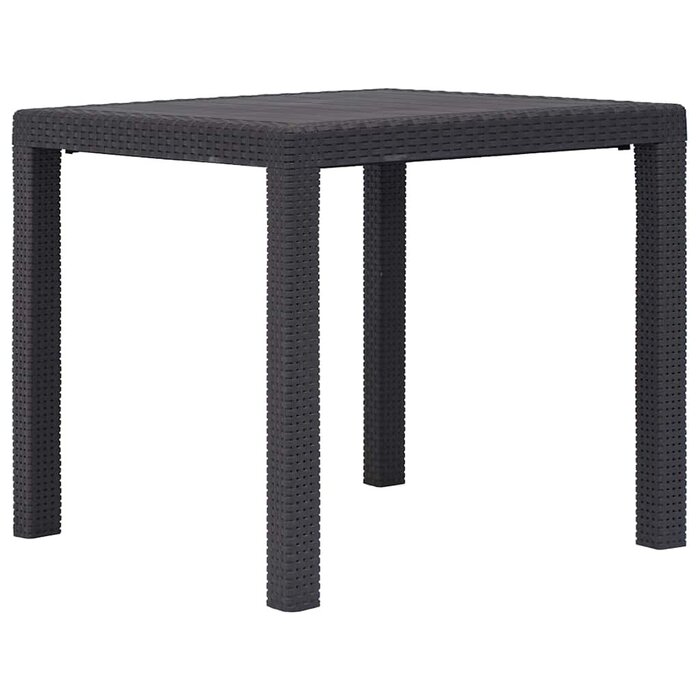 Vidaxl Gartentisch 79x79x72 cm, Rattan-Optik, Braun - 33% Rabatt