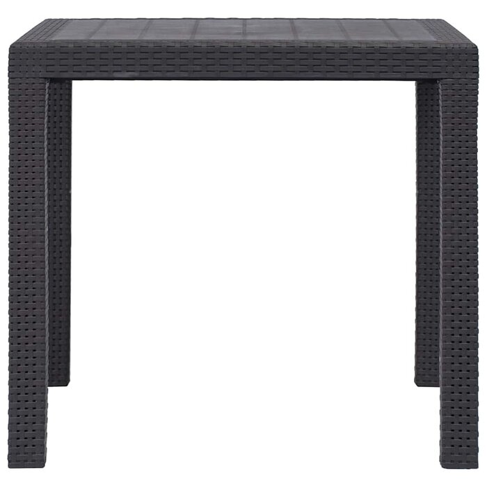 Vidaxl Gartentisch 79x79x72 cm, Rattan-Optik, Braun - 33% Rabatt