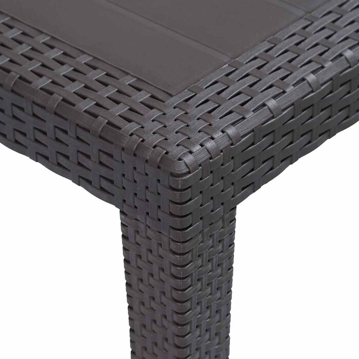Vidaxl Gartentisch 79x79x72 cm, Rattan-Optik, Braun - 33% Rabatt