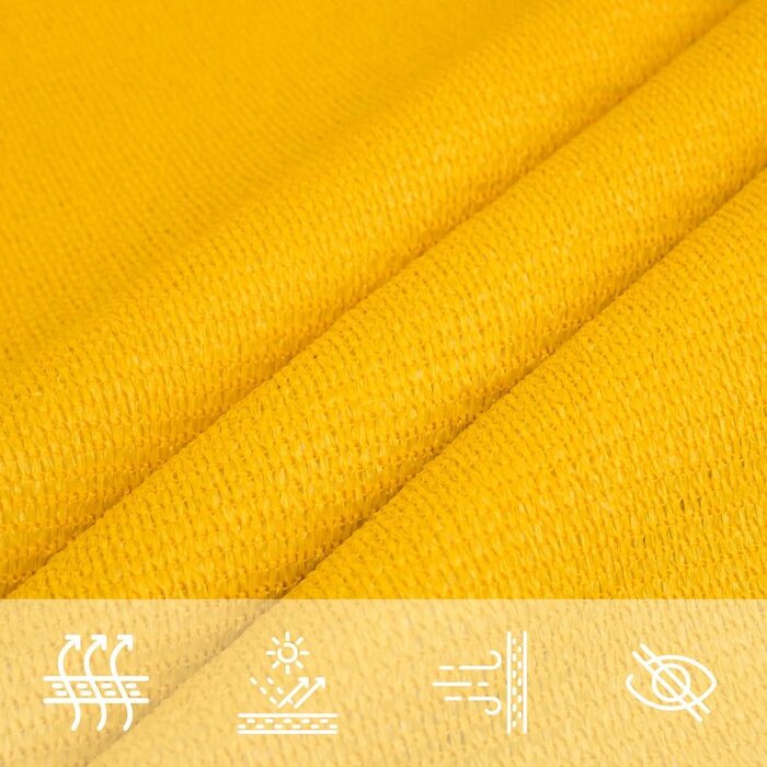 Vidaxl Sonnensegel 5x8 m HDPE Gelb - Rechteckig - 34% Rabatt