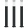 3er-Set Wegeleuchten 80 cm Schwarz Edelstahl IP44 - 34% Rabatt
