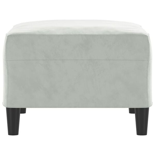Samt-Fußhocker 70x55x41 cm in Hellgrau - 33% Rabatt
