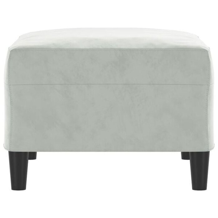 Samt Fußhocker 70x55x41 cm in Hellgrau - 33% Rabatt