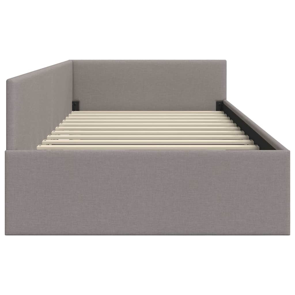 Eckbettrahmen 90x200 cm in Taupe - Platzsparendes Design - 35% Rabatt