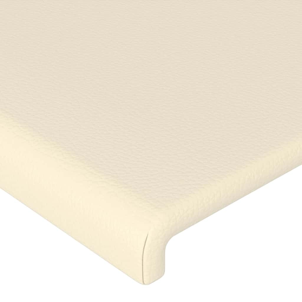 Vidaxl Kopfteil für Bett 90x118/128 cm Kunstleder Creme - 33% Rabatt