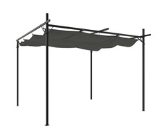 Vidaxl Pergola mit schiebbarem Dach 295x292 cm Anthrazit - 26% Rabatt