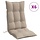 6x Hochlehner-Stuhlkissen 120x50cm Taupe - 35% Rabatt