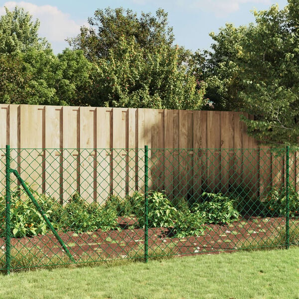 Maschendrahtzaun 0,8 x 25 m Grün - 35% Rabatt