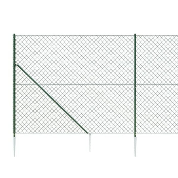 Maschendrahtzaun 0,8 x 25 m Grün - 35% Rabatt