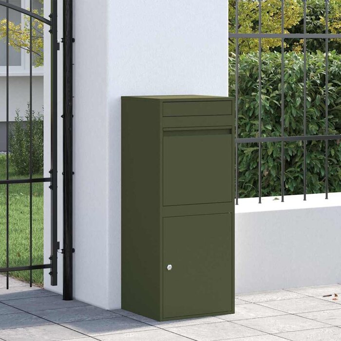 Paketbriefkasten olivgrün 41x38x103cm - 35% Rabatt