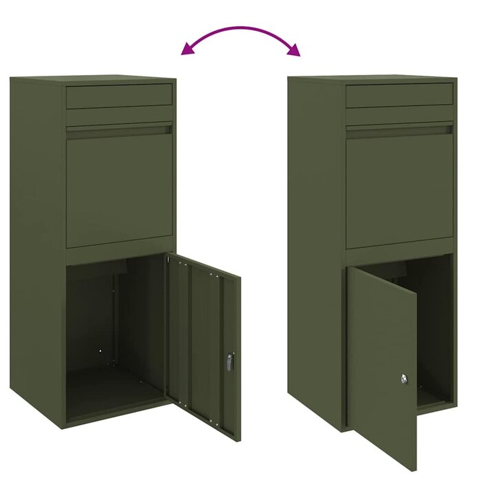 Paketbriefkasten olivgrün 41x38x103cm - 35% Rabatt