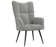 Vidaxl Eleganter Samt-Relaxsessel Hellgrau - 34% Rabatt