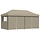Faltbares Pop-up-Party-Pavillon 580x292 cm, Taupe - 35% Rabatt