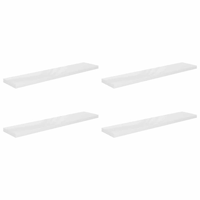 Vidaxl 4er Set Schweberegale Hochglanz Weiß 120cm - 29% Rabatt