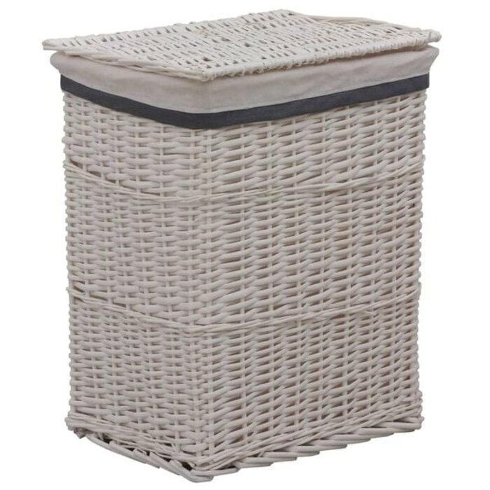 Vidaxl Wäschekorb aus Weidengeflecht, Weiß, 43x34x57,5cm - 34% Rabatt