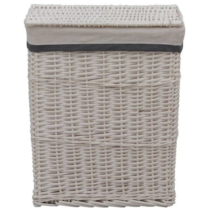 Vidaxl Wäschekorb aus Weidengeflecht, Weiß, 43x34x57,5cm - 34% Rabatt