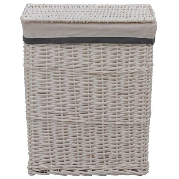 Vidaxl Wäschekorb aus Weidengeflecht, Weiß, 43x34x57,5cm - 34% Rabatt