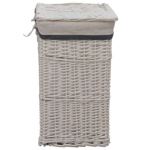 Vidaxl Wäschekorb aus Weidengeflecht, Weiß, 43x34x57,5cm - 34% Rabatt