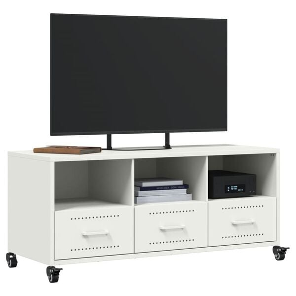 Vidaxl TV-Schrank aus Stahl Weiß 100,5 cm - 35% Rabatt