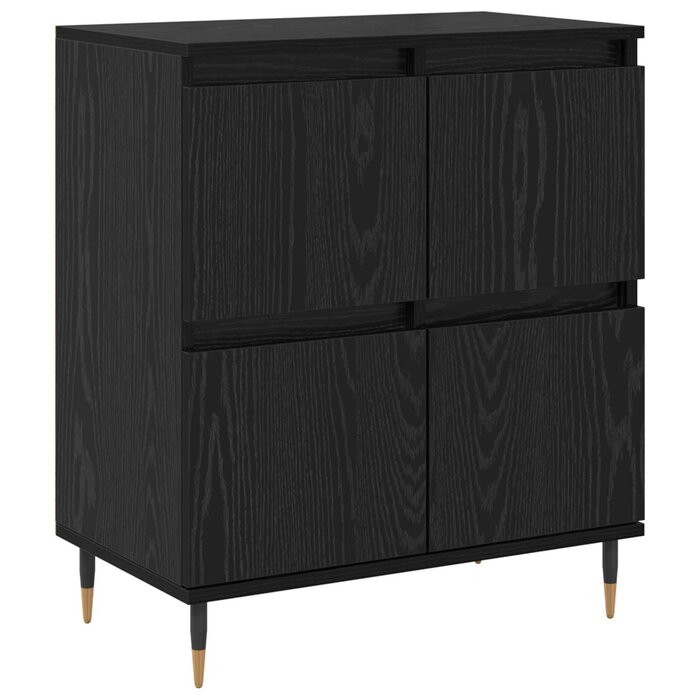 Vidaxl Sideboard in Schwarz-Eiche, 60 x 35 x 70 cm - 34% Rabatt