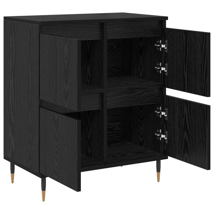 Vidaxl Sideboard in Schwarz-Eiche, 60 x 35 x 70 cm - 34% Rabatt