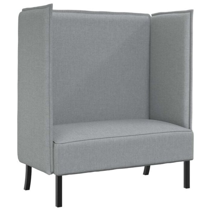 Vidaxl Hochlehner Sofa 2-Sitzer Lichtgrau - 101 cm - 35% Rabatt