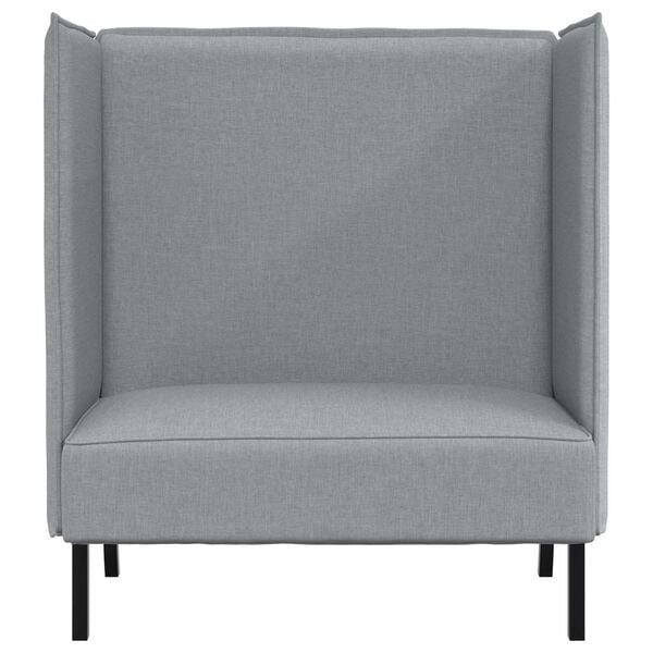 Vidaxl Hochlehner Sofa 2-Sitzer Lichtgrau - 101 cm - 35% Rabatt
