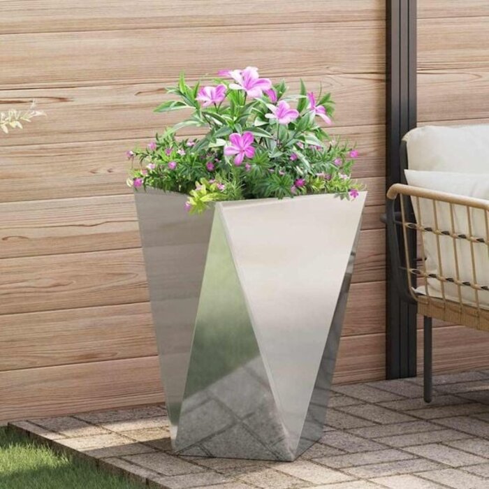 Vidaxl Pflanzkübel verzinkter Stahl 50x50x75 cm Silber - 34% Rabatt