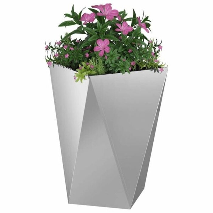 Vidaxl Pflanzkübel verzinkter Stahl 50x50x75 cm Silber - 34% Rabatt